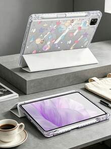 1个透明亚克力紫色海星贝壳图案双面彩绘扁平保护壳，兼容iPad 10代/11代/10.2/10.5/Air4/Air5/10.9/Pro 11/Air 11英寸(M2)-2024/Pro 11英寸(M4)-2024/Air 11英寸(M3) 2025/(A16) 11英寸第11代2025/Mini 6/Mini 7/Air1/Air2/9.7/Air 8(M4)2026(11英寸) - 彩色 - 查看 9