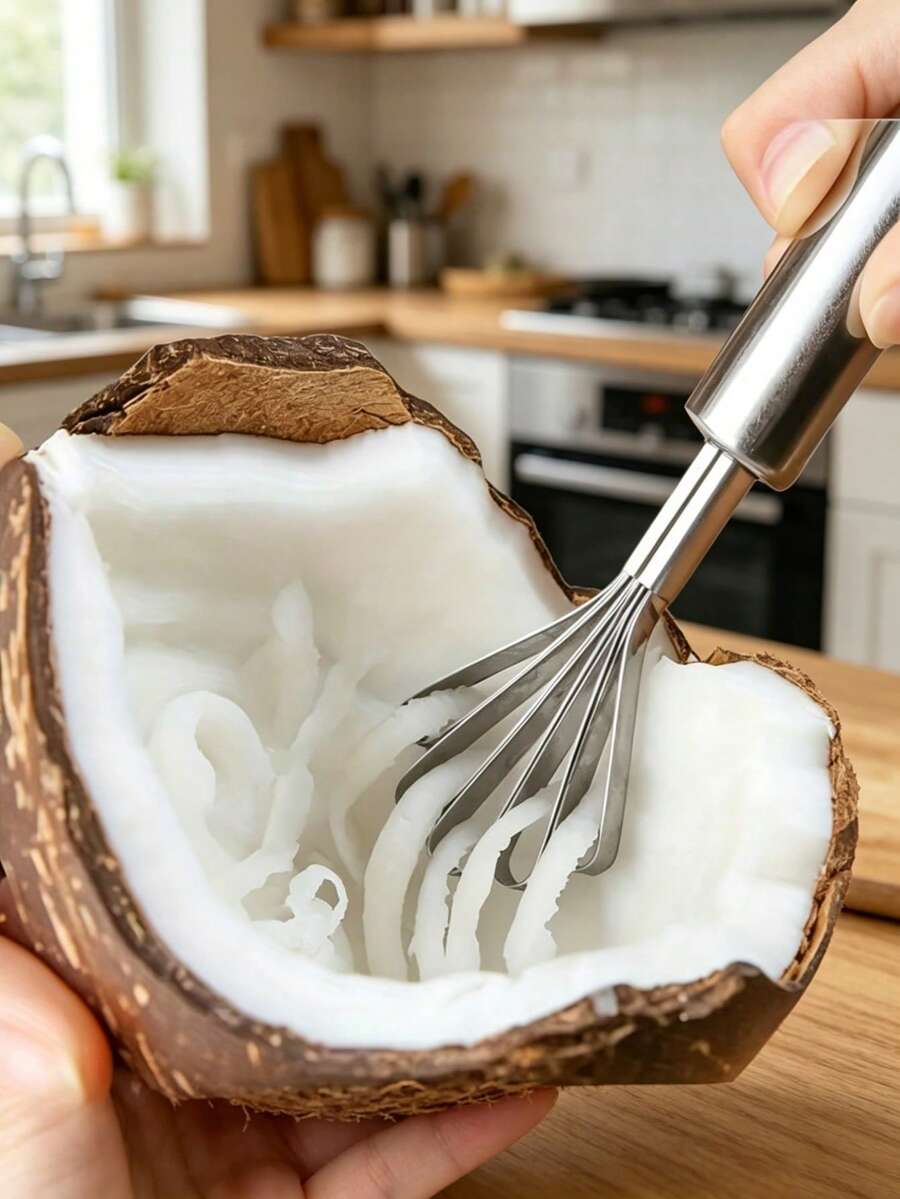 1pc Multifunctional Stainless Steel Kitchen Tool, Combination Of Coconut Shredder And Fish Scaler, Durable And Reliable Kitchen Utensil, Easy To Operate, Space-Saving Design, Ideal Kitchen Accessory, Household Essential, Kitchen Decor, Kitchen Supplies
