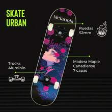 Complete Urban Maple 7-Layer Metanoia Skateboard + Stickers - Black - View 4