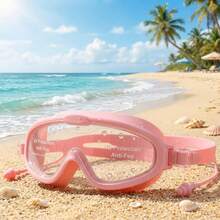 1pc Transparent Swimming Goggles, Multi-Color Options, With Ear Plugs For Pool & Beach - Multicolor - View 9