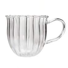 9cm High Transparent Glass Mug For Home Coffee And Milk, Aesthetic Design, Suitable For Coffee, Juice, Milk - 1 Transparent Piece - View 7