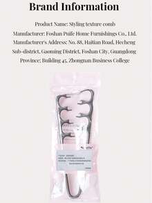 WANMEI 1Pc Texture Comb, ABS Volumizing Wide-Tooth Hair Styling Comb, Men's Fluffy Texture Tool Apparatus Maximum Lift Roots Volume Tool, Bangs Seam Grooming Accessory Professional Root Boosting Comb With Textured Teeth Design For Natural Volumes And Split Cover Hair Volumizing Comb - Multicolor - View 8