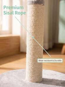 Tiang Penggaruk Kucing Sisal Setinggi 25 Inci dengan Bola Plush Gantung, Penggaruk Kucing Vertikal Tahan Lama, Tiang Perawatan Cakar Alami dan Mainan Kucing untuk Kucing Dalam Ruangan, Cocok untuk Anak Kucing, Kucing Kecil dan Sedang - Satu-Ukuran - View 4