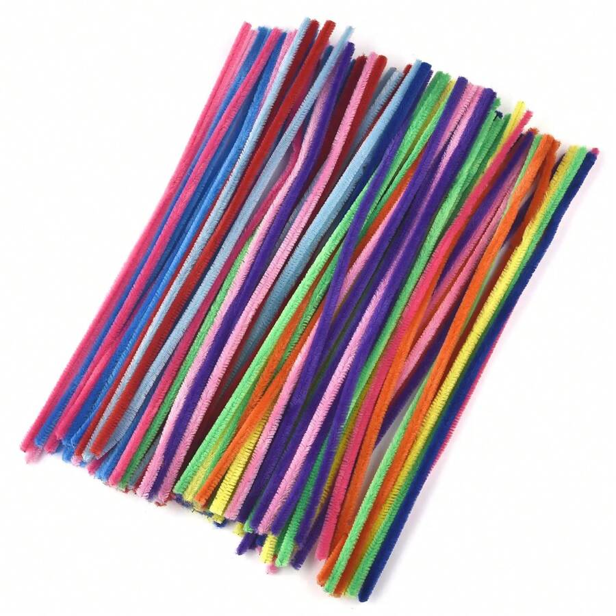 Set Of Rotating Rod Pieces, DIY Materials, Children's Toys, Plush Rods, Rotating Rods, Chenille Flower Stems, Creative Strips, Handmade Educational Materials. - Burgundy - View 1