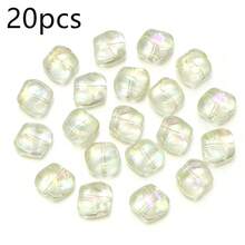 20pcs/Pack Asymmetrical Square Electroplated Glass Beads, Colorful Semi-Transparent Iridescent Glass Crystal Square Beads 12X11mm For DIY Earrings, Bracelets, Phone Charms, Jewelry Accessories - Glass Square Beads - View 21
