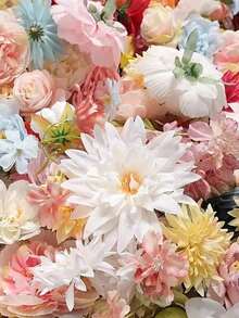 100/50/20pcs Artificial Mini Silk Flower Heads, Pink Series Mixed Flower Heads, Bulk Faux Cherry Blossoms, Sunflowers, Roses, Suitable For DIY Candy Boxes, Hanging Garlands, Floor Garlands, Hanging Flower Backs, Wedding Decor, Birthday Party Supplies, Home, Wedding Hair Accessories, Costume Decoration Mini Flower Heads, Graduation, Mother's Day Gift Decor - Multicolor - View 8