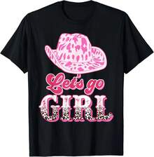 [National Shipping] Camiseta de Vaquera del Oeste "Let's Go Girls" con Sombrero de Vaquero - Estilo - Ver 1
