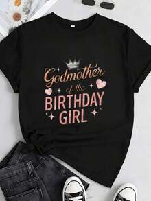 1 Piece Women's Oversized Casual T-Shirt With White Heart Print And "Love" Letters - Short Sleeve Top, Round Neck, Soft & Breathable, Black With White Graphic, Comfortable For All Seasons, Sizes S-2XL For Casual Wear, 180g 100% Cotton. - 黑色 3 - 查看 11
