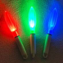 3pcs LED Fishing Light, Fish Attracting Light, Flashing Glow Stick, Fish Aggregator, Suitable For Sea Fishing, Fishing Accessories [Batteries Not Included] - 3-pack (red + Green + Blue) - View 8
