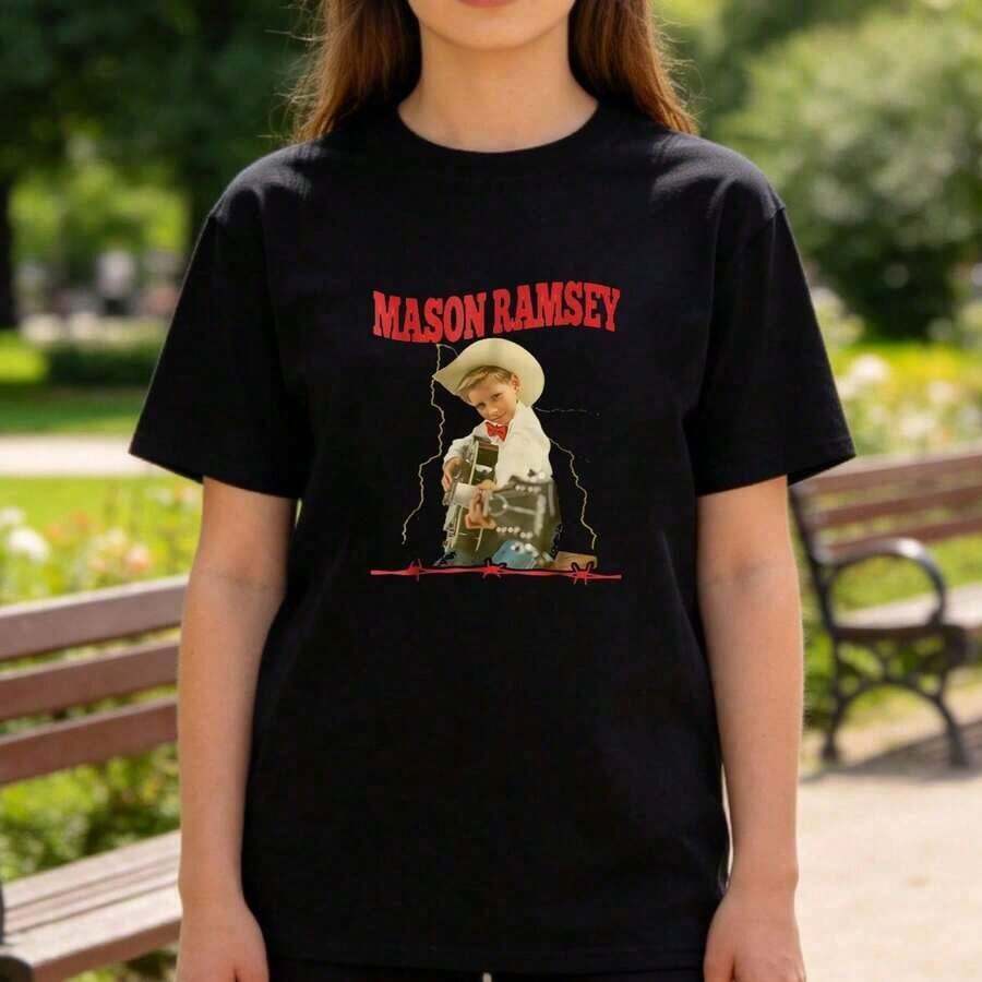 Camiseta Blanca con Estampado de Chica Anime Linda para Mujer, Estilo Casual de Moda, Camiseta Gráfica de Estilo Urbano | Diseño exquisito | Suelto y cómodo | Fácil de combinar | - Negro 6 - Ver 1