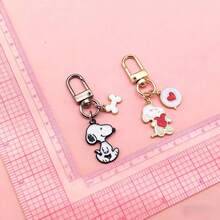 SNOOPY 1 buah Gantungan Kunci Pasangan Lucu, Liontin Kartun, Set Earphone Hati, Hadiah Kecil, Isian Kaos Kaki Natal, Hadiah Tahun Baru, Hadiah Hari Valentine, Hadiah Paskah [Gaya Acak] - MultiWarna - View 1