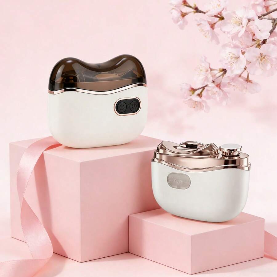 Hailicare 可充电二合一电动指甲钳，带LED灯和内置指甲粉尘收集器的自动磨甲器