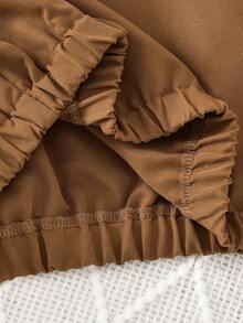 Vihyde Tween Boys Casual Sports Woven Half-Zip Decorative Button Hooded Overcoat Jacket 2Pcs For Autumn/Winter Boys Tracksuit - Brown - View 8
