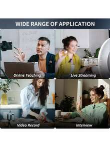 Wireless Lavalier Microphone For Smartphone, Plug-Play Wireless Microphone For Video/Audio Recording, Clip On Lapel Mic For Interview/Vlog/Teaching - Black - View 6