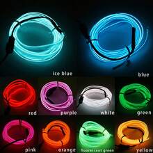 1 Piece LED Car Interior Ambient Light, 3M/5M Optional Length, USB Powered Car Interior Modification Light, EL Cold Light Wire, Suitable For Car Dashboard, Car Door And Center Console, USB Powered, Fluorescent Dance Prop - 3 Meters - View 3