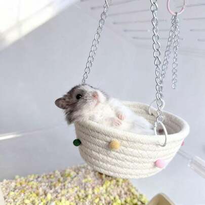 Ổ ngủ cho chuột hamster, võng mùa hè, xích đu, nôi treo nhỏ, thích hợp cho chuột nhảy, chồn, giường chơi cho thú cưng nhỏ.