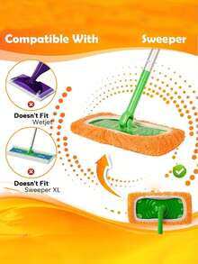 1/2/3/4PCS Super Absorbent And Reusable Mop Pads, Polyester Cleaning Cloth Suitable For Dry And Wet Floor Care, Easy To Replace Pads For Home Cleaning, Dry And Wet Wiping | Connector Pad | Cleaning Cloth, Floor Cleaning Mop - Multicolor - View 4