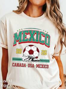 Camiseta de Fútbol de México: Camiseta Retro con Gráficos de México, Camiseta para el Día del Partido 2026, Canadá, EE. UU., México - Negro - Ver 1