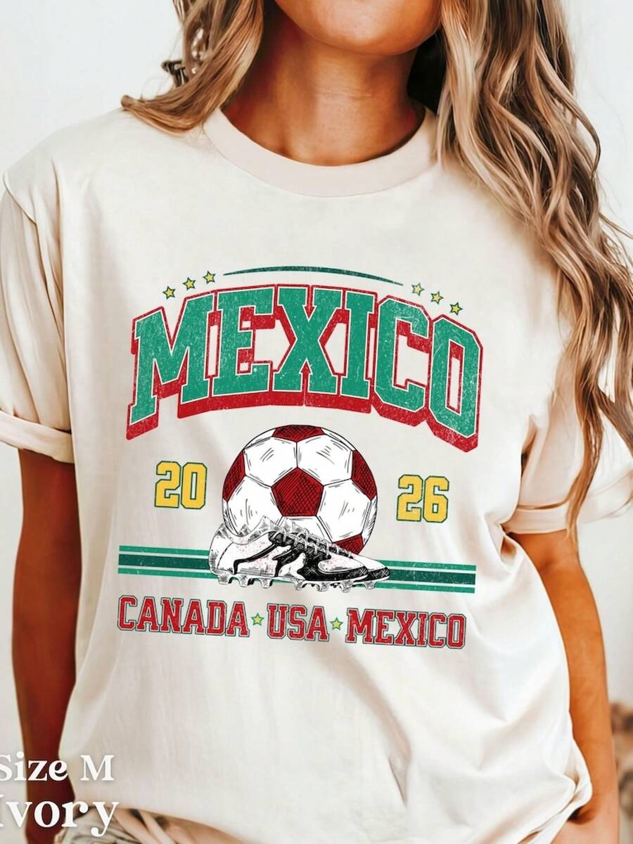 Camiseta de Fútbol de México: Camiseta Retro con Gráficos de México, Camiseta para el Día del Partido 2026, Canadá, EE. UU., México - Negro - Ver 1