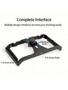 Mobile Phone Handheld Video Cage Stabilizer, Vlog Filmmaking Rig Holder With Cold‑Shoe Slots & 1/4 Inch Screw Holes, Anti‑Slip Pad, Content Creator Shooting Frame, Only For Thin‑Case Smartphones, Accessories & Phone Not Included - Black. - View 12