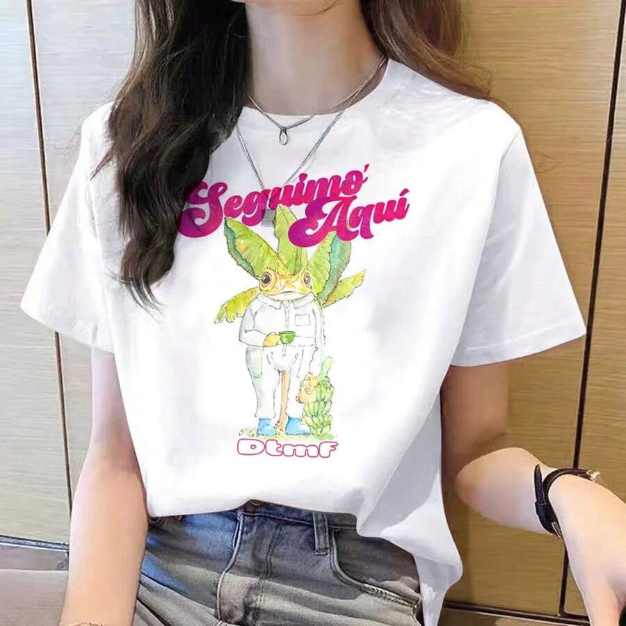 Camiseta de , estilo adolescente, harajuku, emo, linda, moda coreana, camiseta alternativa, baddie, manga, gótico japonés - Blanco - Ver 1