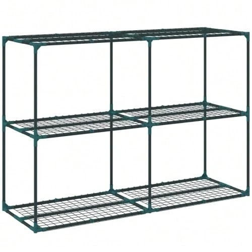 3-Tier Plant Stand, 100cm High, Flower Stand With Shelves, Multi-Level Steel, Dark Green. - 墨綠色 - 查看 1