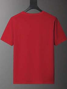 Disney Has Authorized 1 Men'S T-Shirt, Disney'S Zootopia 2 Full-Member Pattern Men'S Short-Sleeved T-Shirt, Round Neck Casual And Comfortable T-Shirt, Breathable And Lightweight, Suitable For Sports And Leisure Wear, Loose T-Shirt - 紅色 - 查看 2