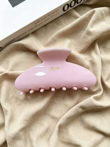 4个/1个女士长方形黑色、白色、卡其色、粉色轻质塑料发夹，时尚百搭优雅简约纯色发爪，适合日常佩戴、休闲、派对、通勤、海滩、度假、马尾辫、发髻发型、洗脸、化妆、配饰（字母标签为单面，无特定含义，仅作装饰用途） - 彩色 - 查看 9