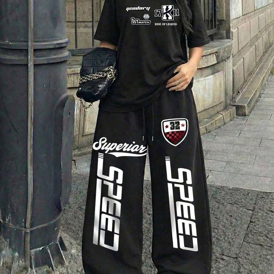 Camiseta para Mujer con Estampado de Diente y Pasta Dental, Manga Corta - Negro - Ver 1