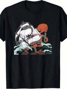 1 Pieza de Ropa Casual de Moda para Hombres y Mujeres, Camiseta Oversize de Algodón 100% para Mujer con Estampado Gráfico de Bebida Fría Original, Tops de Verano, Ropa Urbana Y2k, Conjuntos Vintage de Verano para Mujer, Versátiles, Fáciles de Combinar, Uso Diario, Estilo Urbano, Conjuntos para Vacaciones, Conjuntos para Fin de Semana. - Negro 7 - Ver 7