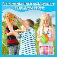 Bomba de agua con temporizador de 3 piezas con 50 globos de agua con bomba de agua de patata, juguete para actividades al aire última intervensión, juegos de broma, suministros para - Verde naranja - Ver 5