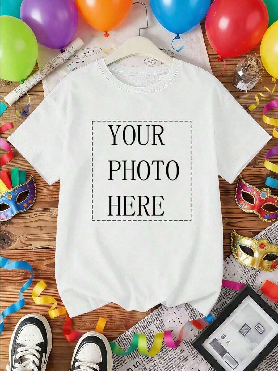 Modern MinimalistSummer Outfits For WomenCustomizable Photo And Text Printed T-Shirts| Personalized Short-Sleeve/Black Tops With Own Images/Logos, Perfect For Summer,, Ideal For Weddings, Parties, Team Uniforms, And Corporate Events - Bulk Orders Welcomesummer Outfits For Womensummer Outfits For Women,Summer Topscasual everyday - Blanco - Ver 1