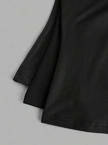 Set de 2 camisetas de manga larga y cuello alto ajustadas como capa base para mujer, adecuadas para la transición de otoño y para salir - Negro - Ver 10