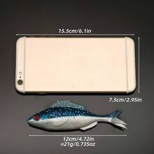 2pcs Soft Fishing Lure Kit -Lifelike Soft Lure With 3D Eyes, Soft Artificial Baits For Freshwater Saltwater Fishing - Multicolor - View 9
