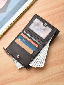 New Men's Short Zipper Wallet, Multi-Card Slots Large Capacity Card Holder Portable,Fathers Day Gifts - Multicolor - View 5