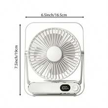DREO Fan For Bedroom, 12 Inches, 70ft Powerful Airflow, 25db Quiet Table Air Circulator Fans For Whole Room, 120° Adjustable Tilt, 3 Speeds, Desktop Fan For Home, Office, Kitchen - Trắng - Xem 3