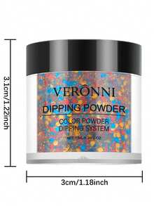 VERONNI 6 Colors Nail Glitter Powder, High Gloss Gradient Glitter Effect, Multi-Color Blend Suitable For Creative Nail Art - Multicolor - View 7