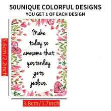 50pcs Positive Inspirational Motivational Cards, Thank You Cards, Encouragement Cards For Friends, Colleagues, Employees, Perfect For Lunchbox Daily Inspiration - A - View 6
