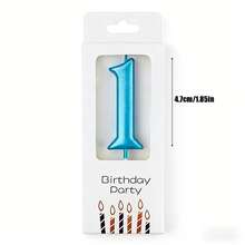 Creative Digital Number Birthday Cake Decoration Candles Suitable For Birthday Parties Cake Topper Decor Accessories - Baby Blue - View 5