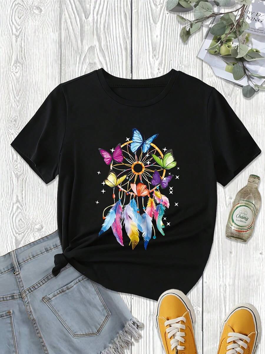 Camiseta Casual Negra