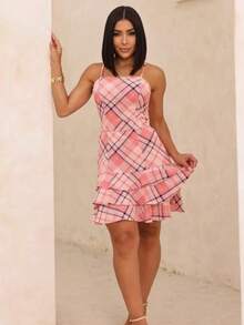 Women's June Festival Dress With 3 Ruffles And Padded Cups, For July Festivities, June Celebrations, Saint John's Day, Elegant Country Fashion, Cute, Boho, Beach, Vacation. - 淺粉色 - 查看 2