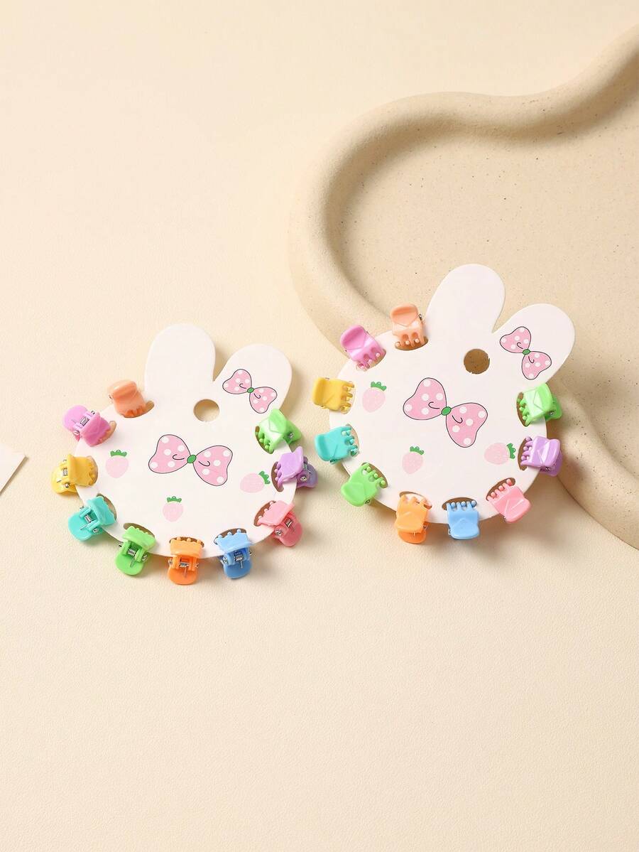20pcs Macaron Color Mini Hair Clips Set, Non-Damaging Bangs Clips, Cute Colorful Small Hair Clips, Versatile Daily Hair Accessories - Multicolor - View 1