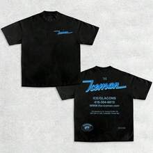 Ropa Tropical para Mujer 2026 Nuevo Verano THE ICEMAN Drake Camiseta Vintage Unisex Camiseta de Rap Regalo para Fanáticos de la Música para Él y Ella Y2K Camiseta Gráfica para Mujer y Hombre Manga Corta Casual Cuello Redondo para Conciertos de Verano Uso Diario Casual Camiseta Holgada y Cómoda maija - Negro - Ver 1