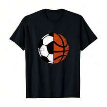 Sudadera Divertida para Mamá Jugadora de Fútbol y Baloncesto, para Exteriores, Talla S, Sudaderas y Camisetas, Sudadera Gráfica para Hombre, Transpirable y Cómoda, de Manga Corta y Cuello Redondo, Adecuada para Todas las Temporadas, Uso Diario para Mujeres - Negro - Ver 6