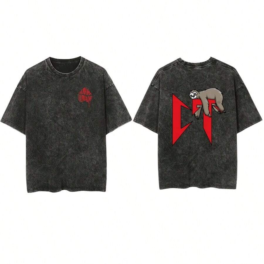 ACID WASH CORRIDOS TUMBADOS SAD BOYS, CT, Men's T-Shirt, , Sad Boys - 紅色的 - View 1
