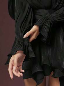 Women Midi Dresses - Black - View 6