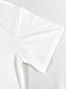 Camiseta de manga corta con estampado de lazo, versátil para uso diario y desplazamientos, de  para mujer, verano. - Blanco 3 - Ver 4