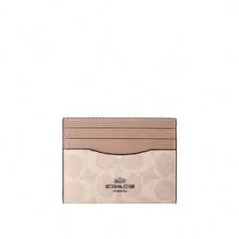 Ví đựng thẻ có logo Coach dành cho nữ CZ286SVPWH - Màu vàng cát/nâu xám CZ286SVPWH - Xem 1