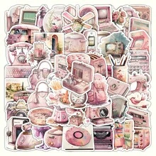 60pcs/Pack Vintage Retro Style Stickers, Waterproof Graffiti Stickers, Suitable For Decorating DIY Phone Cases, Notebooks, Luggage, Photo Albums, Essential For Back To School Season - One Size Fits All - View 3