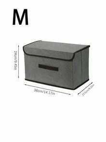 2 peças/conjunto Caixa de Armazenamento Dobrável com Tampa, Recipiente de Armazenamento Multiuso para Roupas, Joias, Lanches, Brinquedos, Adequado para Casa, Armário, Quarto, Sapateira, Escritório, Estudo, Armazenamento de Fantasias e Decorações de Feriados, Para Volta às Aulas - Multicolorido - Visão 24